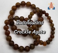 หินเกล็ดมังกร Crackle Agate มีขนาด 8 mm 10 mm 12 mm