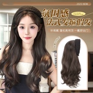 French Hair Band Wig Detachable Hair Band Wig Female Big Wave Hair Band Wig Daily Wig Hair Band Head