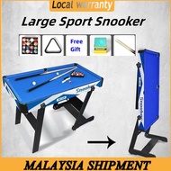 142cm Pool Table Snooker Table Meja Pool Meja Snooker Adjustable Foldable Game Billiards Arcade Room