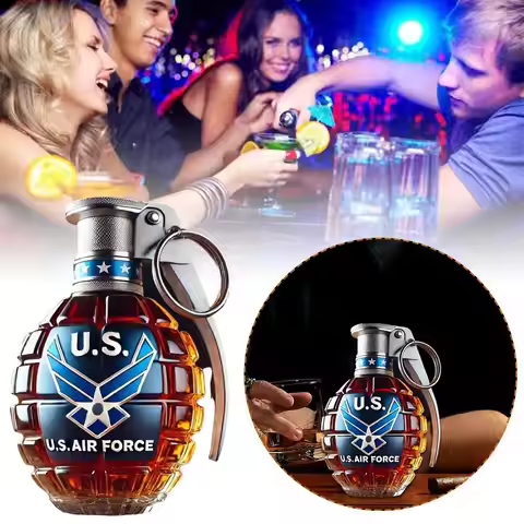 Whiskey Glass New Veteran Commemorative Bottle Unique Gift Military Hand Whiskey Bottle Engraved Han