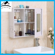, ⚜️Punch-free bathroom cabinet mirror bathroom mirror cabinet bathroom dormitory wall hanging rack oversized economyLZH