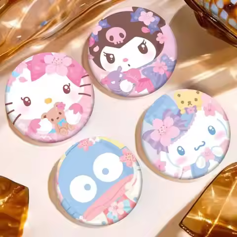 Cute Hallokitty C-Cinnamoroll Kuromi Badge Tinplate Coin Brooch Clothing Backpack Accessories Lapel 