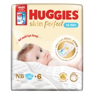 Bỉm tã dán Huggies Skin Perfect NB38/ NB70+ 6 công nghệ Dual Zone siêu thấm chống kích ứng cho bé