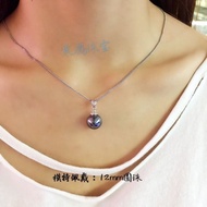 Han Yan-Natural Terahertz Stone Titanium Hertz Fashionable Classy Clavicle Girl Necklace Energy Ston