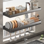 Removable Drying Kitchen Storage Dish Above Sink Wall Mounted Pot Stainless Steel Drain Rack Tizhine