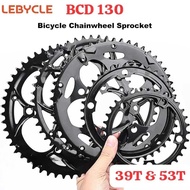 Lebycle Double Triple 130 Chainring 39T 50T 53T Non Narrow Wide Chainring 130 Steel