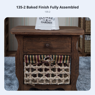 Vintage Inspired Rattan-Front Cabinet Rustic & fashion Rattan Front Cabinet Bohemian & fashion Bedsi