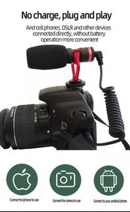 通用單反相機採訪心形麥克風錄音手機拍攝Vlog麥克風  gymckp Universal DSLR Camera Interview Cardioid Microphone  Recording Mo