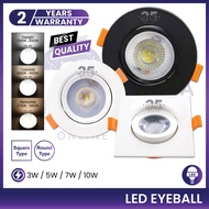 LED Eyeball 3W 5W 7W 10W Round / Square LED Recessed Eyeball Spotlight Round LED Downlight Spot Ligh