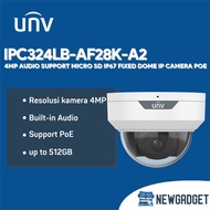 UNV IPC324LB-AF28K-A2 4MP AUDIO SUPPORT MICRO SD IP67 FIXED DOME IP CAMERA POE