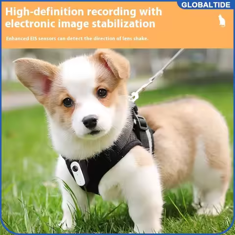Waterproof Mini Body Camera for Dogs Cats, Outdoor Adventures Pet Camera Cam Smart Collar HD 1080P W