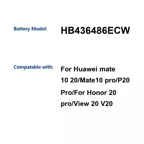 Mobile Phone Battery HB436486ECW 3900/4000Mah For Huawei Mate 10 20 Mate10 Pro P20 Honor View V20