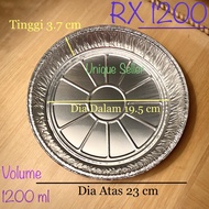 Aluminum Foil Cup Round 23 cm RX 1200 Without Lid Bestfresh Alufoil Round/ RX 1200 Best Fresh Alufoi