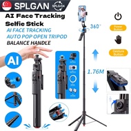 【SPLGAN】AI 360 Face Tracking Gimbal Stabiliser Selfie Stick Pop Up Tracking Gimbal Anti Shake1.73M S
