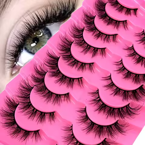 HBZGTLAD 5/9/10Pairs Eyelashes Makeup Soft Fluffy 3D Mink False Eyelashes Thick HandMade Volume Mink