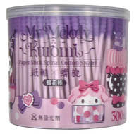 Sanrio 三麗鷗 美樂蒂&酷洛米 紫色螺旋紙軸棉花棒  300支  1罐