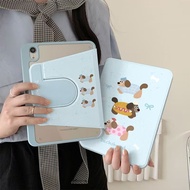 เคส Dachshund สีน้ำเงิน iPad 11th GeniPad Air6 Air7เคสที่มีช่องเสียบปากกา11แท็บเล็ตiPad 10th Gen 10.