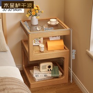 BW-6💖Wooden Stool Bedside Solid Wood Bed Side Storage Cabinet Locker Narrow Gap Short Cabinet Home Bedroom Simple Small