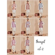 Premium Soft Silk Ready-To-Wear Kurta and Koti with Pants for Men (Jippa Koti Set)