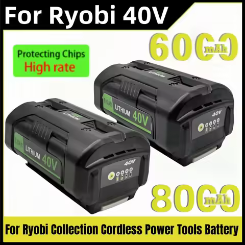 6000mAh 40V For Ryobi OP4050 Rechargeable Battery For Ryobi RY40502 RY40200 OP4026 OP40401 RY40430 C