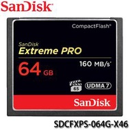 【MR3C】含稅附發票【公司貨】SanDisk 64G Extreme Pro CF 64GB (160MB/s)