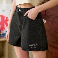 CACO-White Wash Denim Shorts-Women Denim Shorts Shorts for Women [L2SC012]