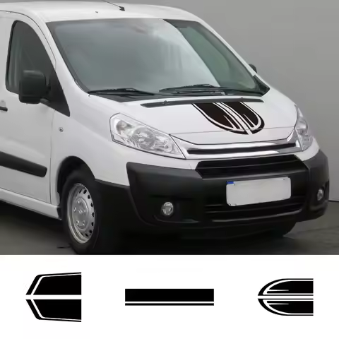 Car Hood Cover Engine Vinyl Stickers For Peugeot Expert Traveller Citroen Jumpy Fiat Scudo Camper Va