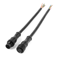 4X 8 Pin M/F Plug Waterproof Connector Cable Black