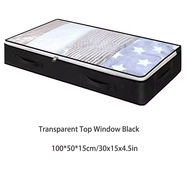 EUNICE Large Capacity Under Bed Storage Bag Quilt Container Organizer Foldable Storage Bag with Clea