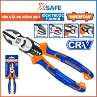 WADFOW WPL3778 7.5inch/190mm 4IN1 multi-purpose cutting pliers made of CR-V material supports saving