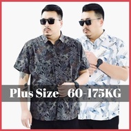 60-175KG Men Plus Size Big Size Short Sleeve Tops Man Oversized Business Thin Casual Printed Shirts