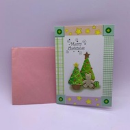 Christmas 聖誕節 聖誕卡 Card 立體聖誕樹 熊仔款 粉紅色信封