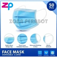 Masker Mulut Wajah 3ply Disposable Earloop Masker Non Medis 1 Box Masker 3 Ply Masker Mulut 1Box