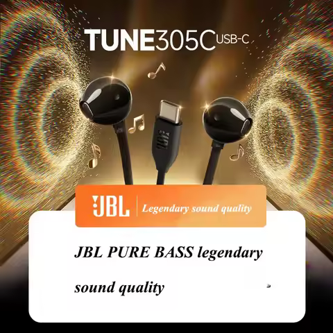 JBL TUNE305C USB-C half-ear wired headphones with microphone and remote control Type-C interface sui