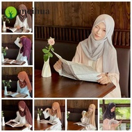 MEIHUAA Headband, Soft Elegant Turban, Fashion Solid Color Ethnic Crystal Chiffon Shawls Woman
