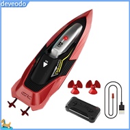 deveodo Propeller Safety Rc Boat High-speed Remote Control Boat with Dual Motors for Kids and Adults