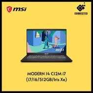 MSI MODERN 14 C12M i7 (i7/16/512GB/Iris Xe)