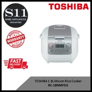 TOSHIBA 1.8L Micom Rice Cooker RC-18NMFEIS *2 YEARS LOCAL WARRANTY