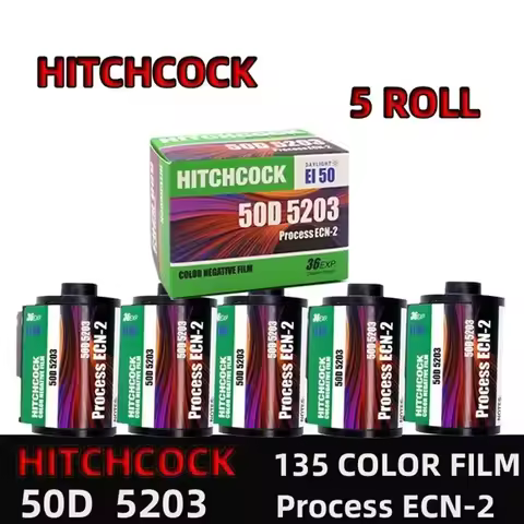 For Hitchcock 5203 135mm Color Negative Film 1-5 roll Film Daylight 50D 36 Sheets (Expiration Date 2