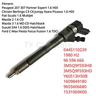For Citroen Peugeot Ford Mazda 1.6 Hdi 0445110239 0986435122 New Diesel Fuel Injector 1980 H2  96 59