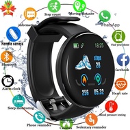 D18 Smart Watch with Heart Rate Monitor Round Fitness Digital Watch for Men Women