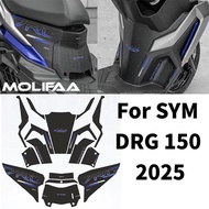 For SYM DRG150 2025 Motorcycle 3M Adhesive Backing Thicken Front Foot Step Protection Sticker Seat B
