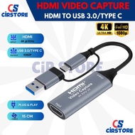 HDMI Video Capture Card 4K USB 3.0 Type C to HDMI Game Capture Video Capture Card HDMI 4K Type C USB