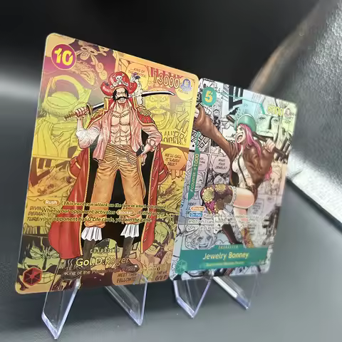 Anime Opcg Proxy Collectible Cards Gol D. Roger Jewelry Bonney Op09-118 Op12-118 Manga Alternate Art