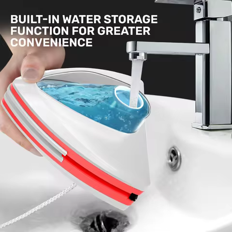 Magnetic Glass Electric Window Cleaner Cleaning Tool Water Discharge Double-layer Wiper for Home Off