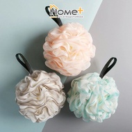 (HOME+) Portable Shower Bath Ball Large Mesh Bath Flower Bath Sponge Body Brush Bathroom Accessories