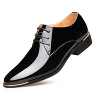 TOP☆YCYIN 2023 Newly Men's Quality Patent Leather Shoes White Wedding Shoes Size 38-48 Black Leather Soft Man Dress Shoes