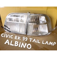 DEPO CIVIC EK 99 1999 4 1999-2001 DOOR TAIL LAMP ALBINO FUEL WHITE PUTIH / LAMPU BELAKANG EK9 EK99 E