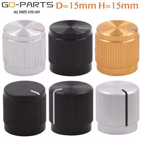 15x15mm Full Aluminum Knob Button Volume Potentiometer Cap For Guitar Effect Pedal AMP Cabinet Speak