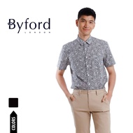 Byford Kemeja Lelaki | Byford Slim Fit Printed Short Sleeve Shirt - 3425001E